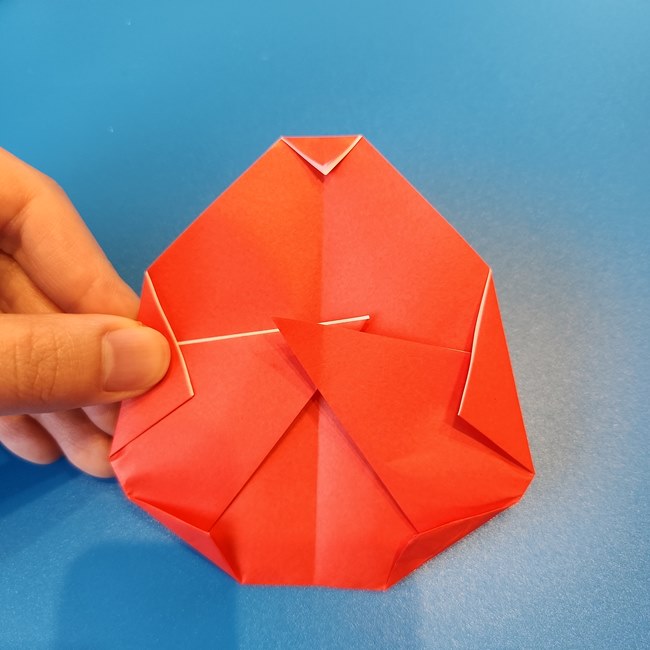 ポケモン折り紙 ホゲータの折り方作り方①顔(7)