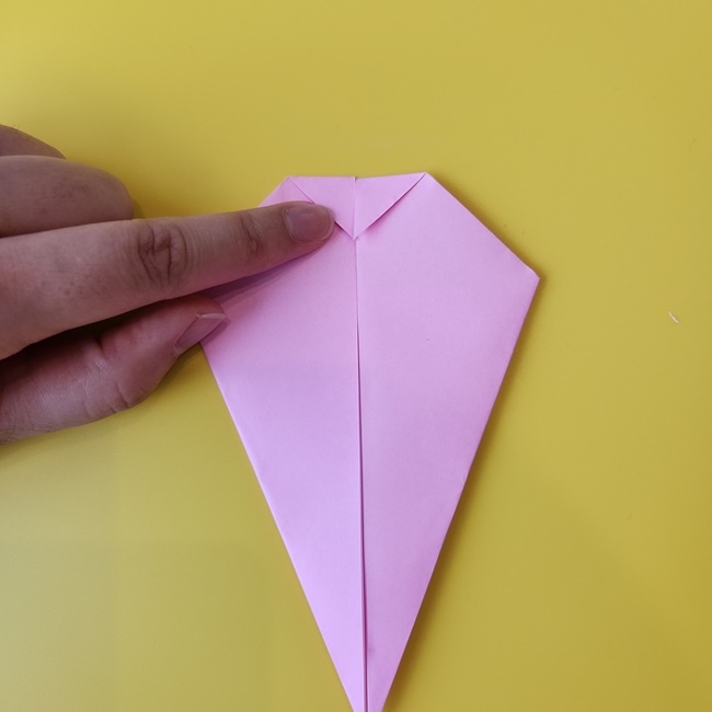 おぱんちゅうさぎの折り紙の簡単な作り方折り方①顔(7)