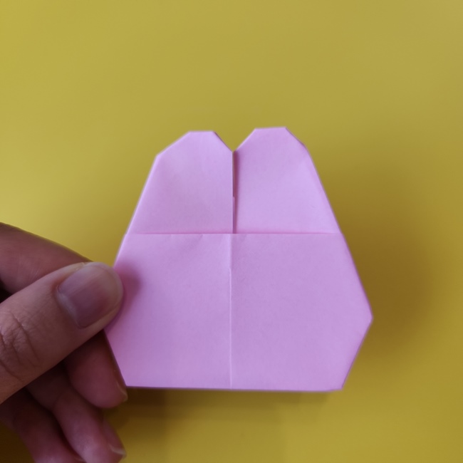 おぱんちゅうさぎの折り紙の簡単な作り方折り方①顔(11)