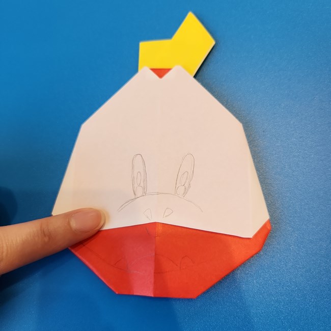 ポケモン折り紙 ホゲータの折り方作り方③組み合わせ(4)