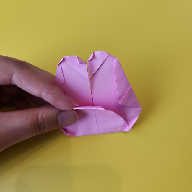 おぱんちゅうさぎの折り紙の簡単な作り方折り方①顔(14)