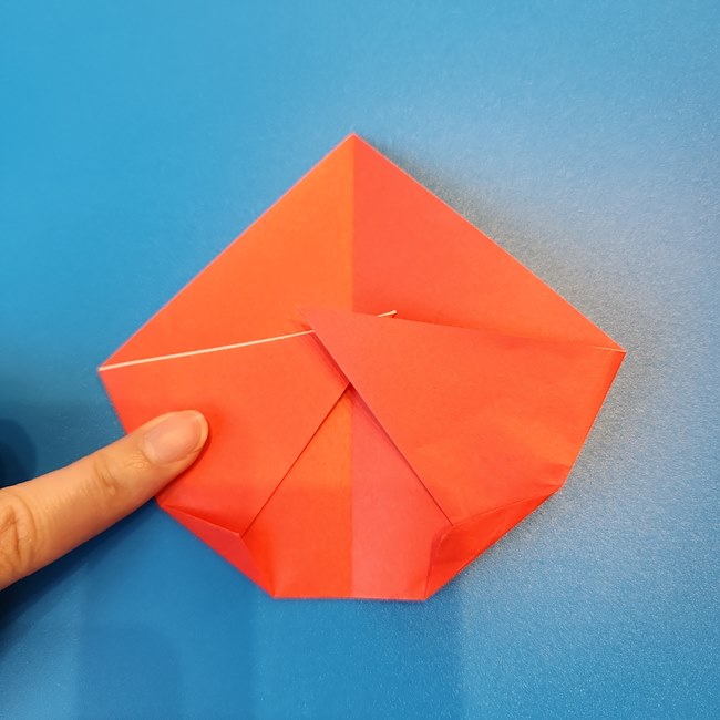 ポケモン折り紙 ホゲータの折り方作り方①顔(5)