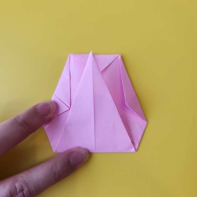 おぱんちゅうさぎの折り紙の簡単な作り方折り方①顔(9)
