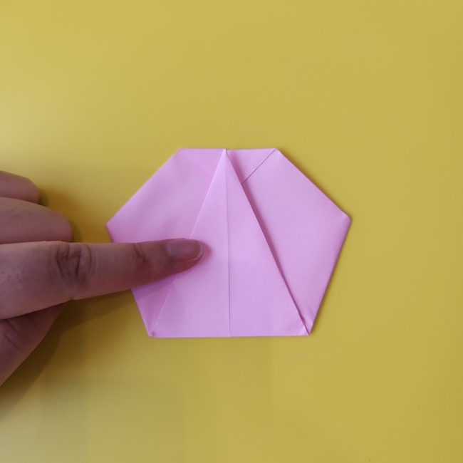 おぱんちゅうさぎの折り紙の簡単な作り方折り方①顔(8)