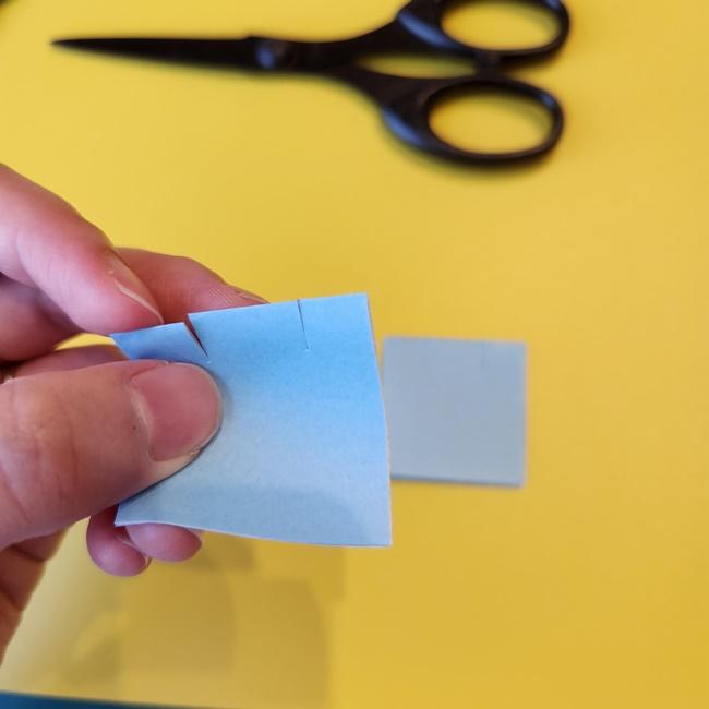 ぐるみんの折り紙の簡単な作り方折り方③耳(5)