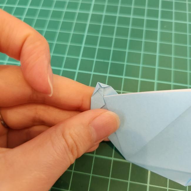 ポッチャマの折り紙の簡単な作り方折り方④羽(18)