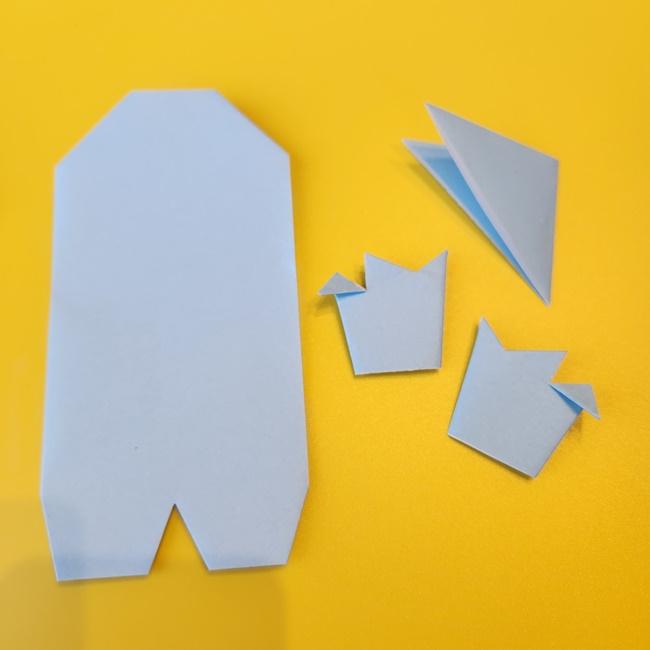 ぐるみんの折り紙の簡単な作り方折り方④貼り合わせ(1)