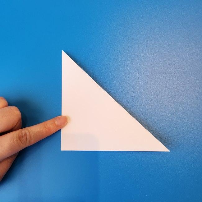 クワッスの折り紙の簡単な折り方作り方①顔(3)