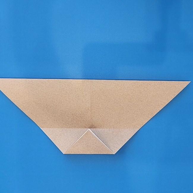 ポケモン折り紙 イワンコ折り方作り方①顔と頬(7)