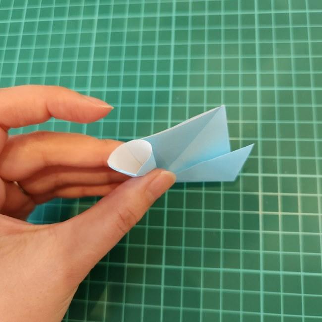 ポッチャマの折り紙の簡単な作り方折り方④羽(6)