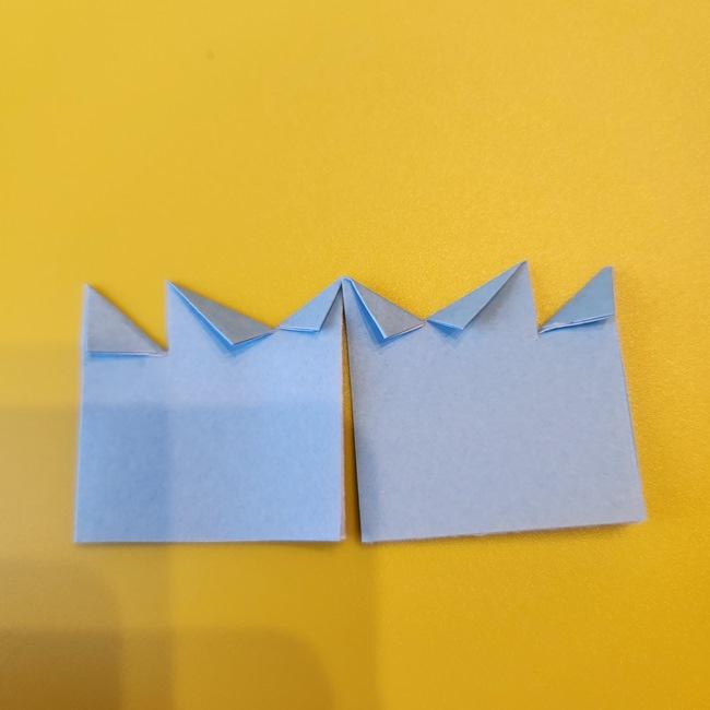 ぐるみんの折り紙の簡単な作り方折り方③耳(7)