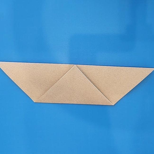 ポケモン折り紙 イワンコ折り方作り方①顔と頬(5)