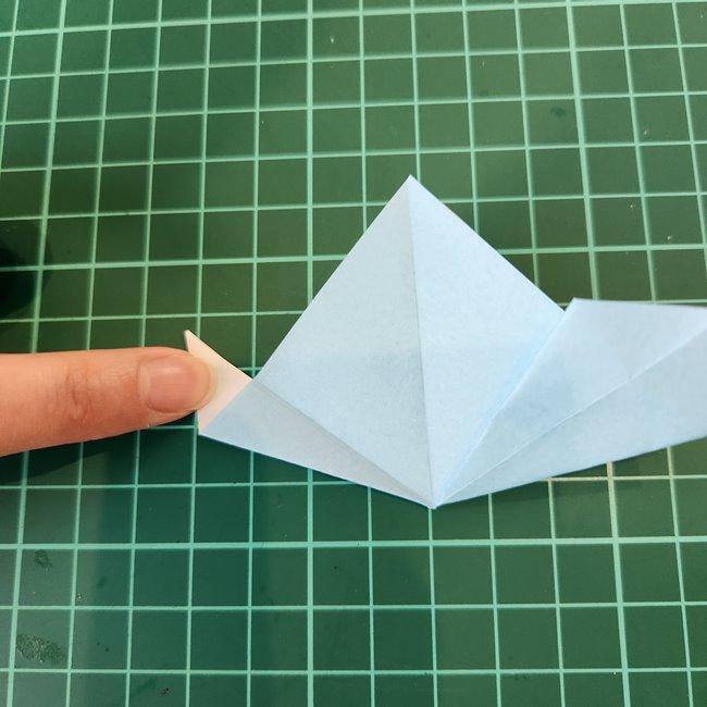 ポッチャマの折り紙の簡単な作り方折り方④羽(12)