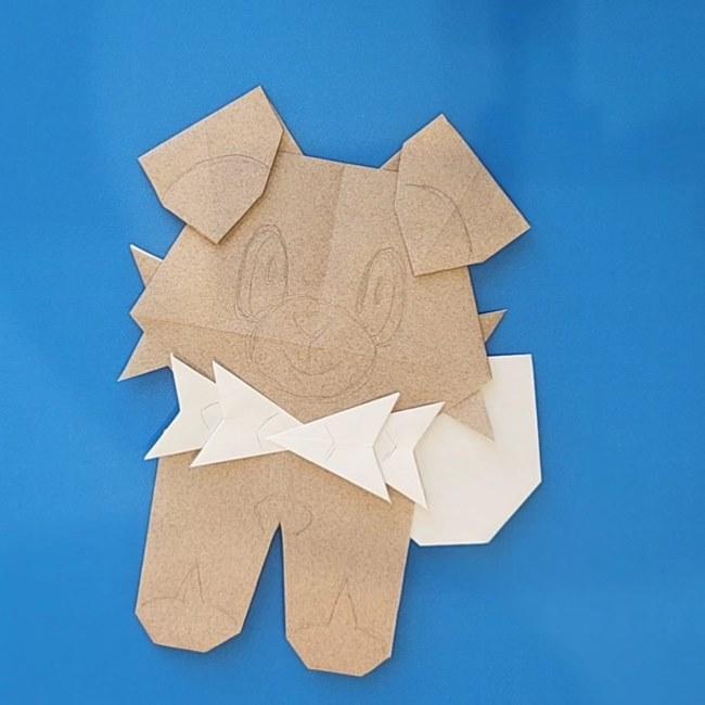 ポケモン折り紙 イワンコ折り方作り方⑤組み合わせ(12)