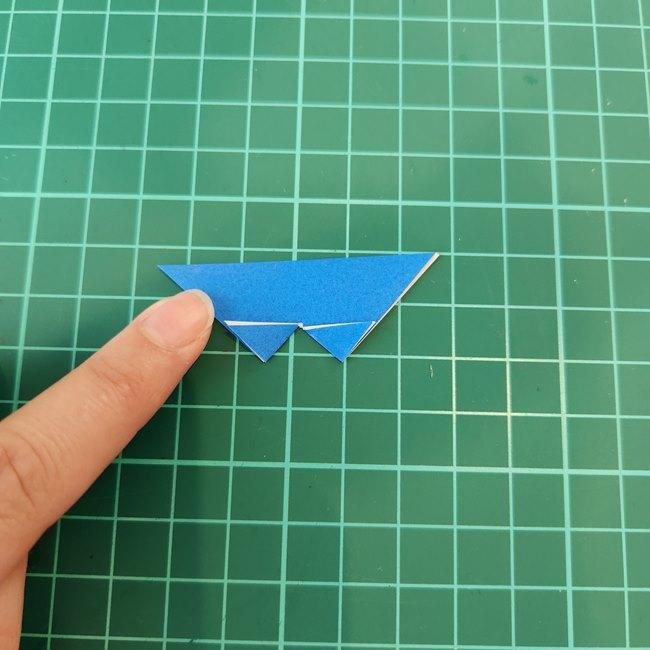 ポッチャマの折り紙の簡単な作り方折り方②首元(4)