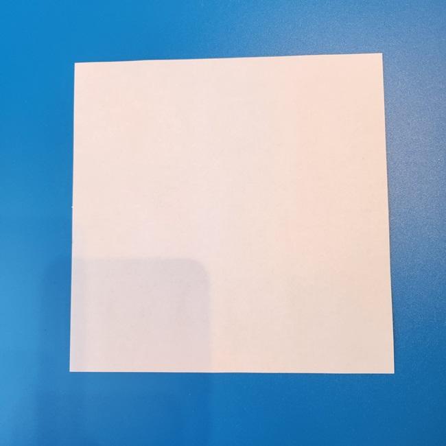 クワッスの折り紙の簡単な折り方作り方①顔(1)