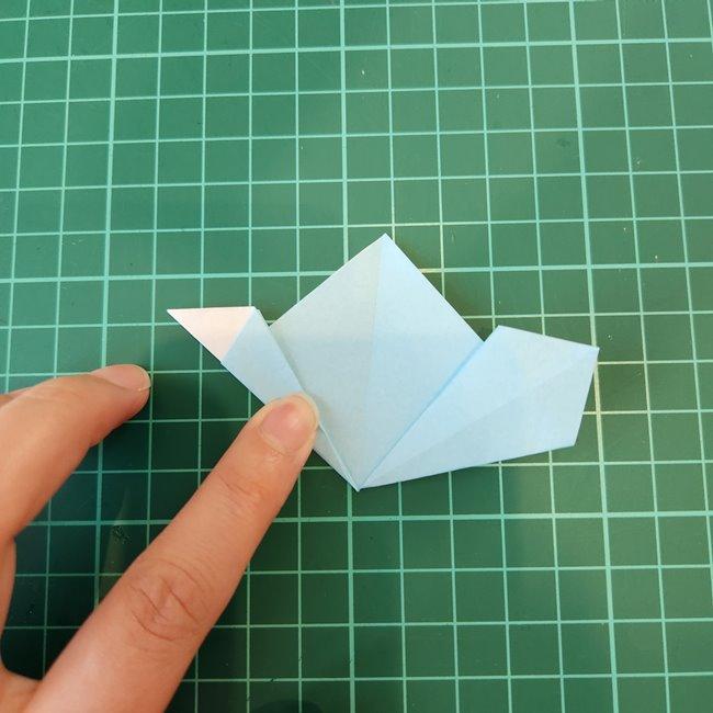 ポッチャマの折り紙の簡単な作り方折り方④羽(10)