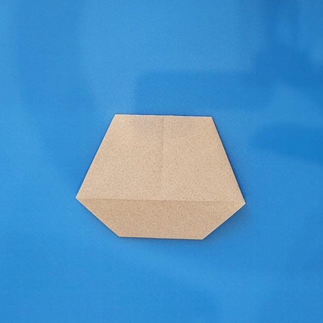 ポケモン折り紙 イワンコ折り方作り方①顔と頬(10)