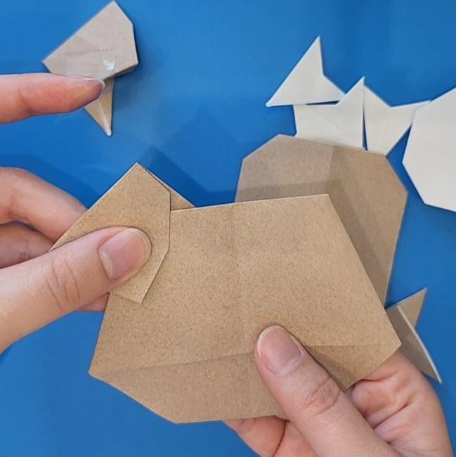 ポケモン折り紙 イワンコ折り方作り方⑤組み合わせ(2)