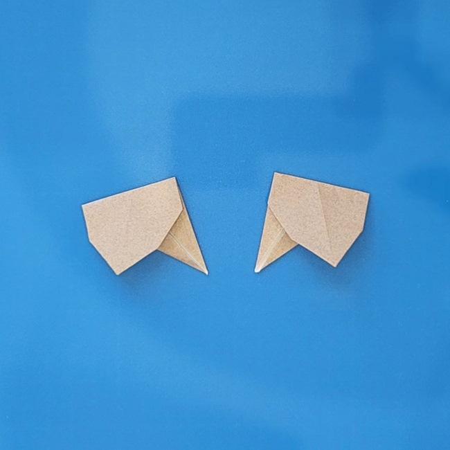 ポケモン折り紙 イワンコ折り方作り方②耳(10)