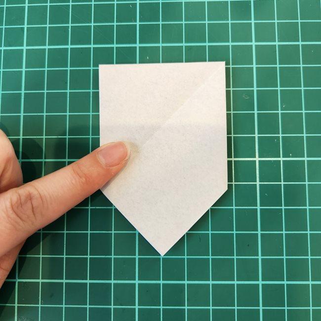 ポッチャマの折り紙の簡単な作り方折り方①顔(5)