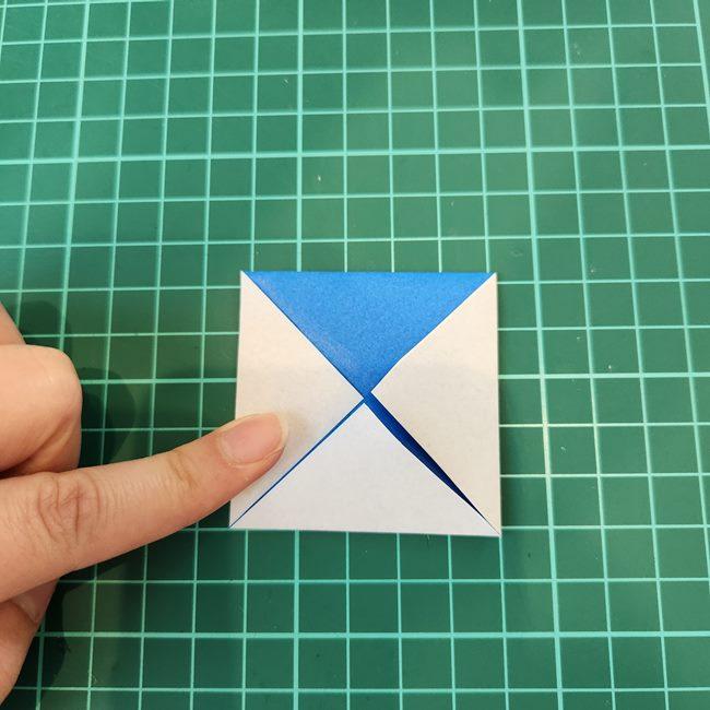 ポッチャマの折り紙の簡単な作り方折り方①顔(7)