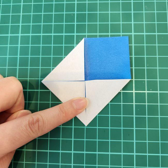 ポッチャマの折り紙の簡単な作り方折り方①顔(4)