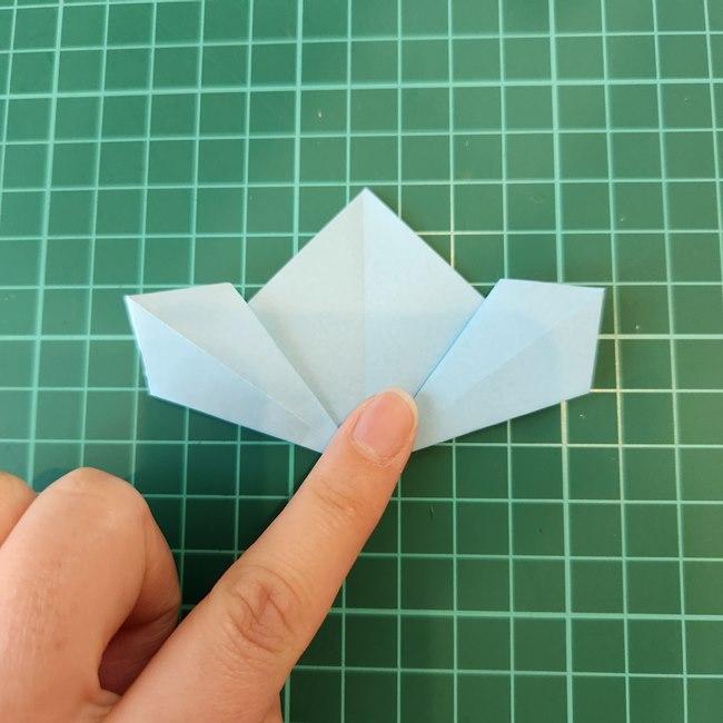 ポッチャマの折り紙の簡単な作り方折り方④羽(8)