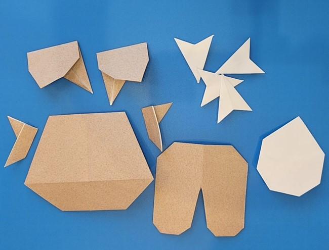 ポケモン折り紙 イワンコ折り方作り方⑤組み合わせ(1)