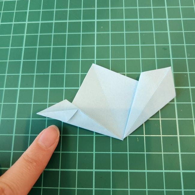 ポッチャマの折り紙の簡単な作り方折り方④羽(11)