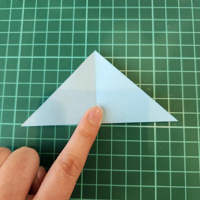 ポッチャマの折り紙の簡単な作り方折り方④羽(4)