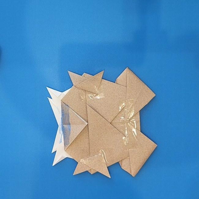 ポケモン折り紙 イワンコ折り方作り方⑤組み合わせ(8)