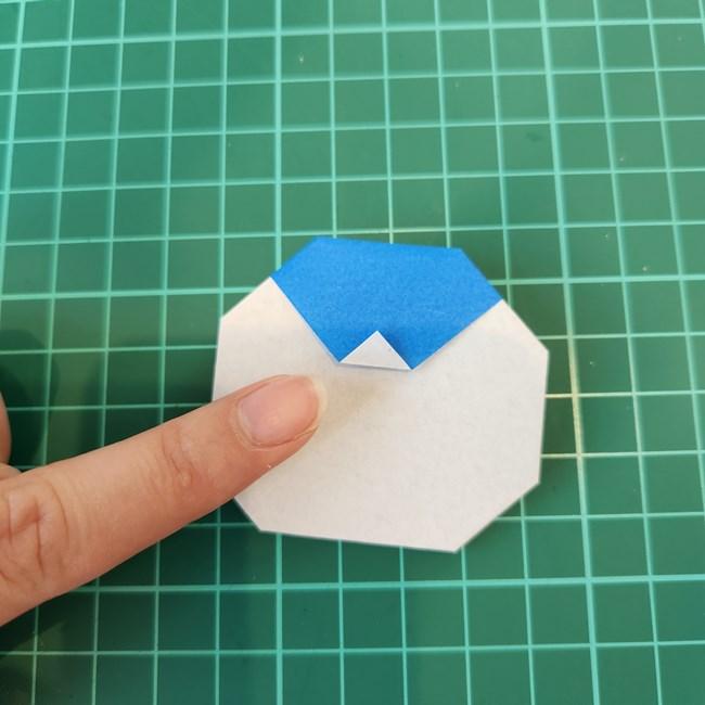 ポッチャマの折り紙の簡単な作り方折り方①顔(11)