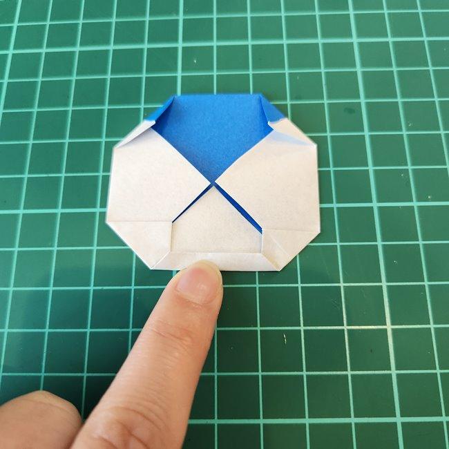 ポッチャマの折り紙の簡単な作り方折り方①顔(9)