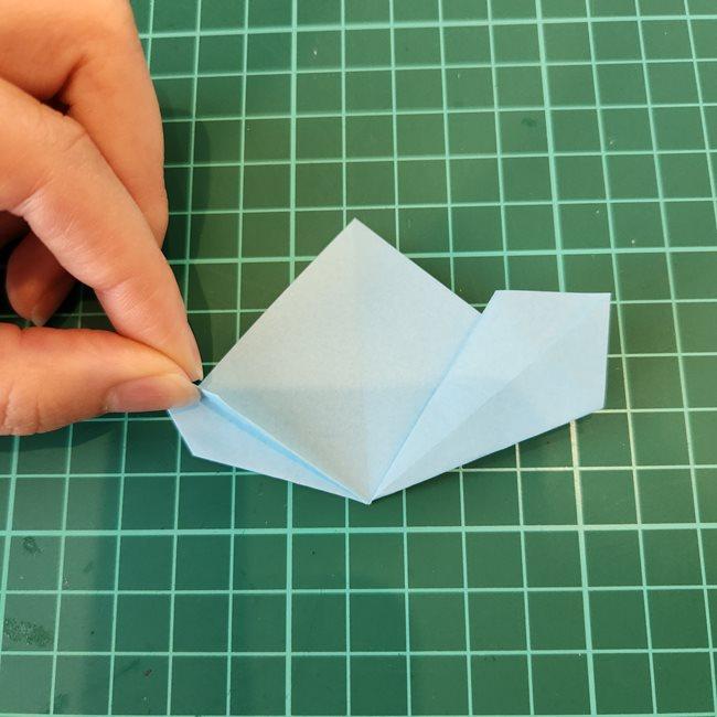 ポッチャマの折り紙の簡単な作り方折り方④羽(14)