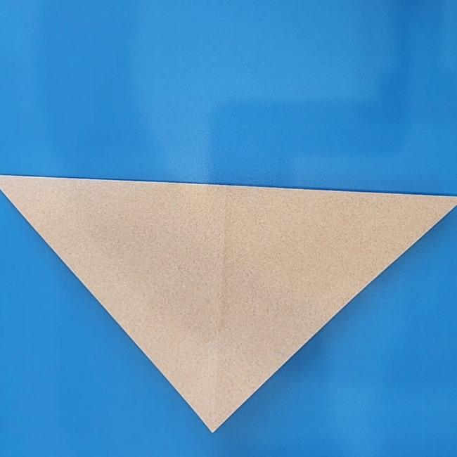 ポケモン折り紙 イワンコ折り方作り方①顔と頬(4)