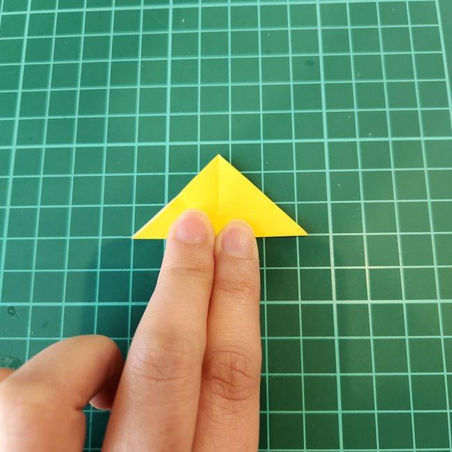 ポッチャマの折り紙の簡単な作り方折り方⑤足(4)