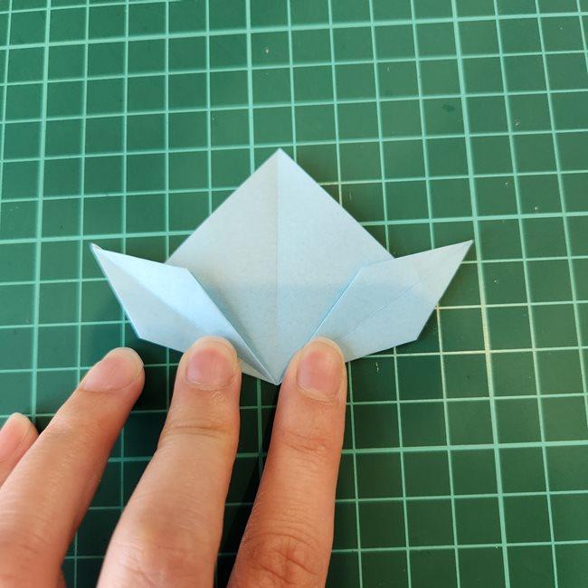 ポッチャマの折り紙の簡単な作り方折り方④羽(16)