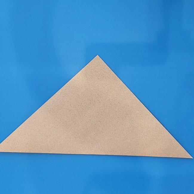 ポケモン折り紙 イワンコ折り方作り方①顔と頬(2)