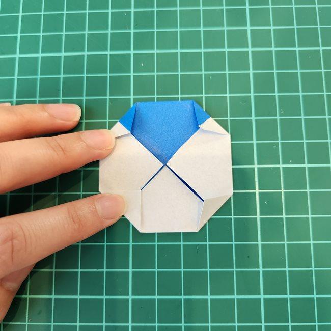 ポッチャマの折り紙の簡単な作り方折り方①顔(8)
