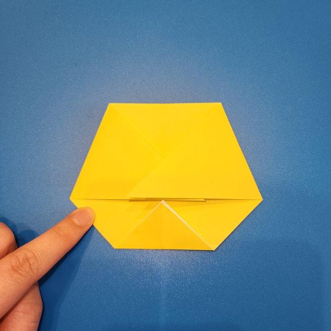キャプテンピカチュウの折り紙の折り方作り方①顔(8)