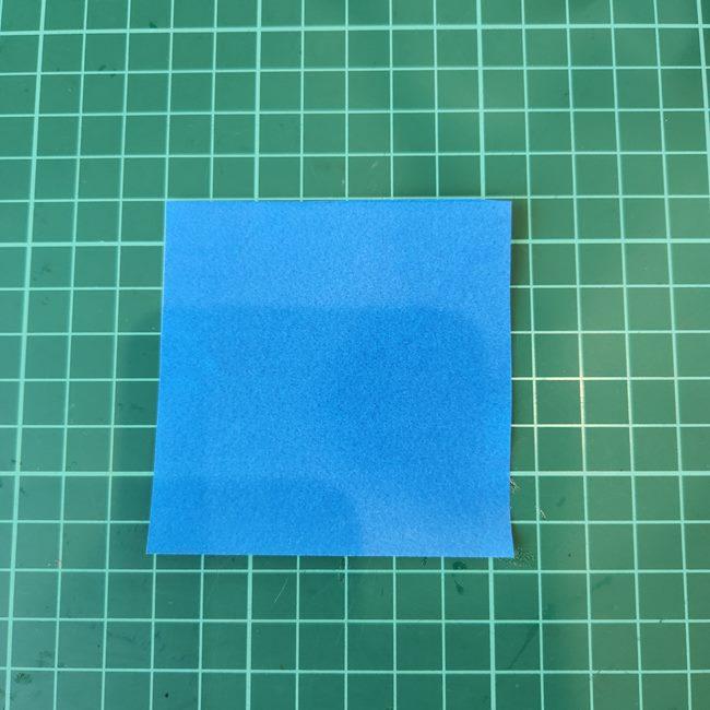 ポッチャマの折り紙の簡単な作り方折り方①顔(1)