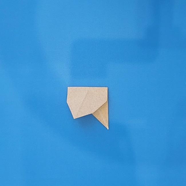ポケモン折り紙 イワンコ折り方作り方②耳(8)