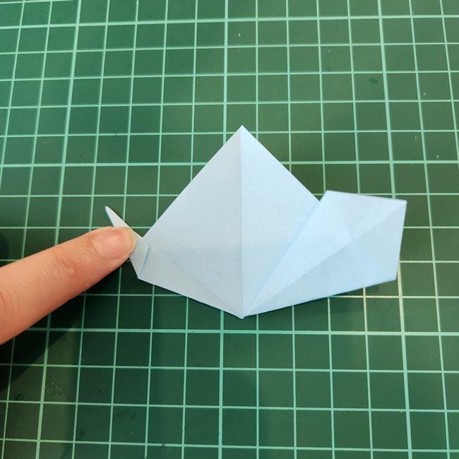 ポッチャマの折り紙の簡単な作り方折り方④羽(13)