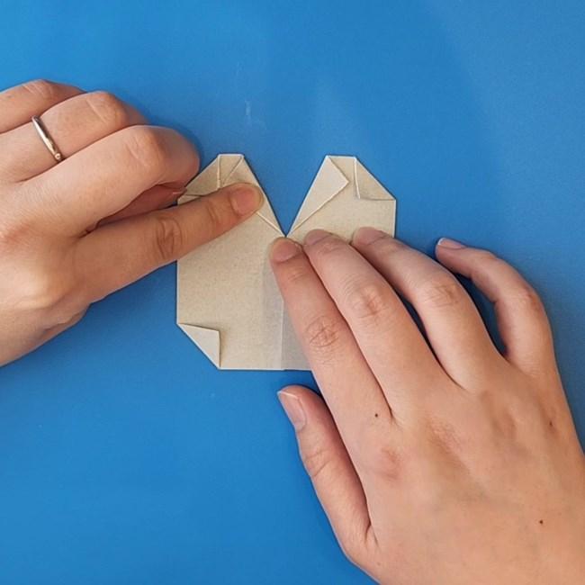 チラーミィの折り紙 簡単な作り方折り方②耳(5)
