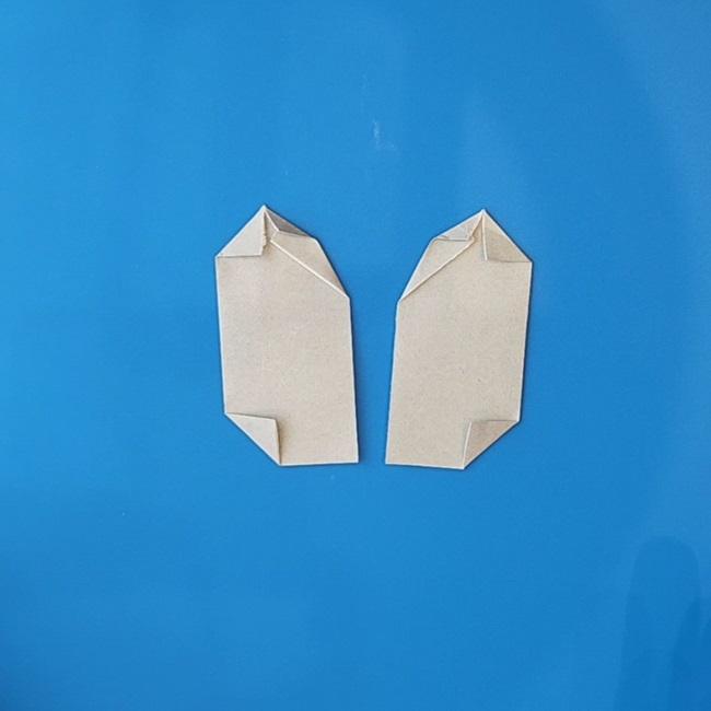 チラーミィの折り紙 簡単な作り方折り方②耳(6)