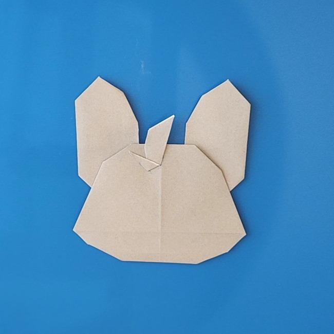 チラーミィの折り紙 簡単な作り方折り方⑦貼り合わせ(4)