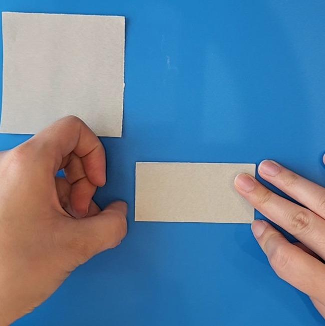 チラーミィの折り紙 簡単な作り方折り方②耳(2)