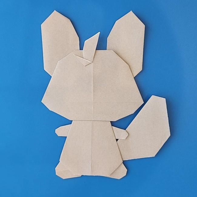 チラーミィの折り紙 簡単な作り方折り方⑦貼り合わせ(8)