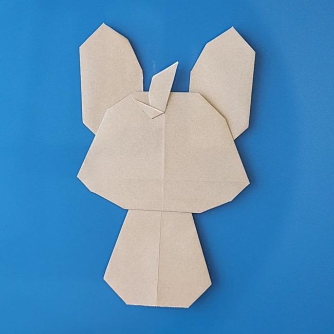 チラーミィの折り紙 簡単な作り方折り方⑦貼り合わせ(5)